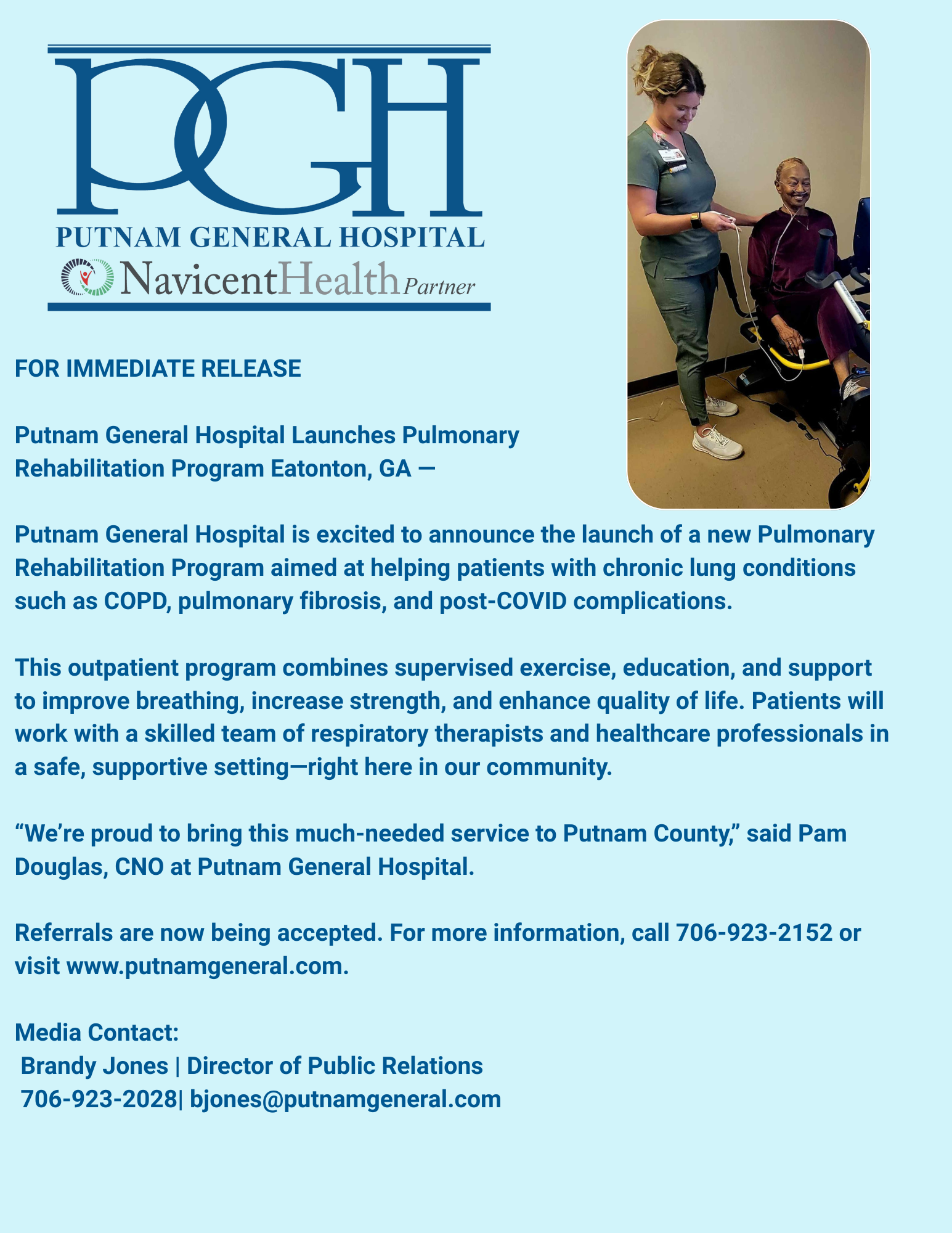 PGH launches Pulmonary Rehab Program