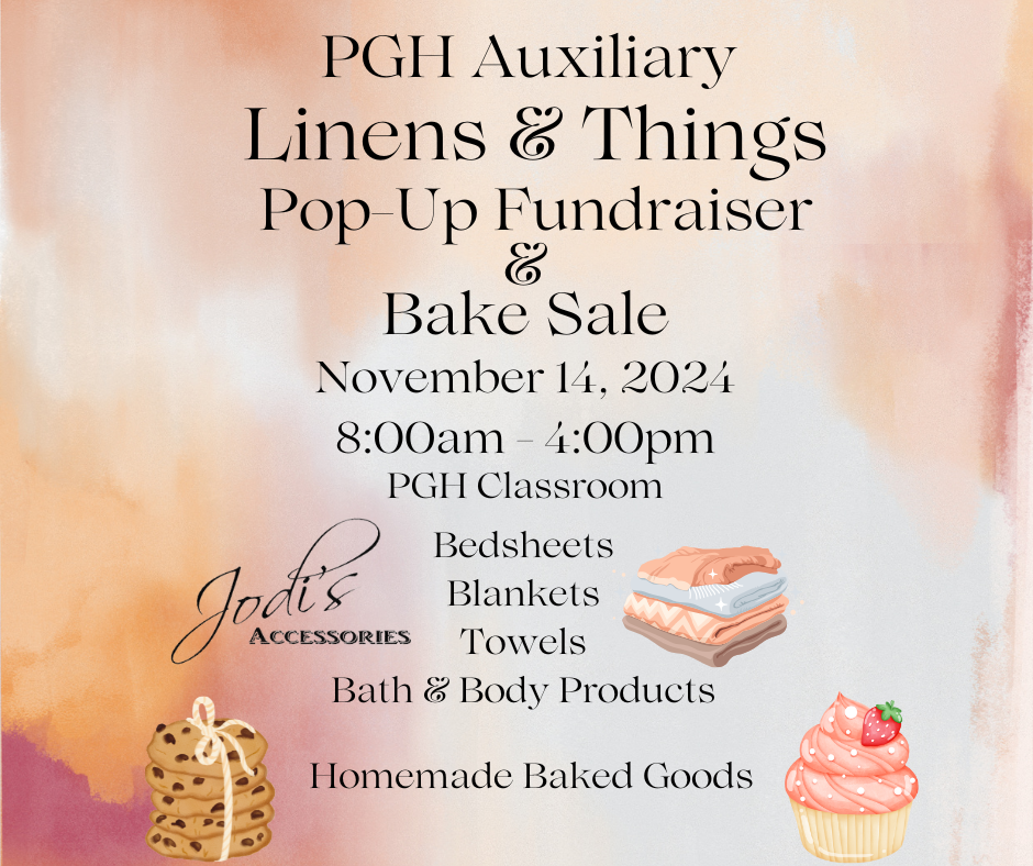 PGH Linen & Things Fundraiser and Bake Sale